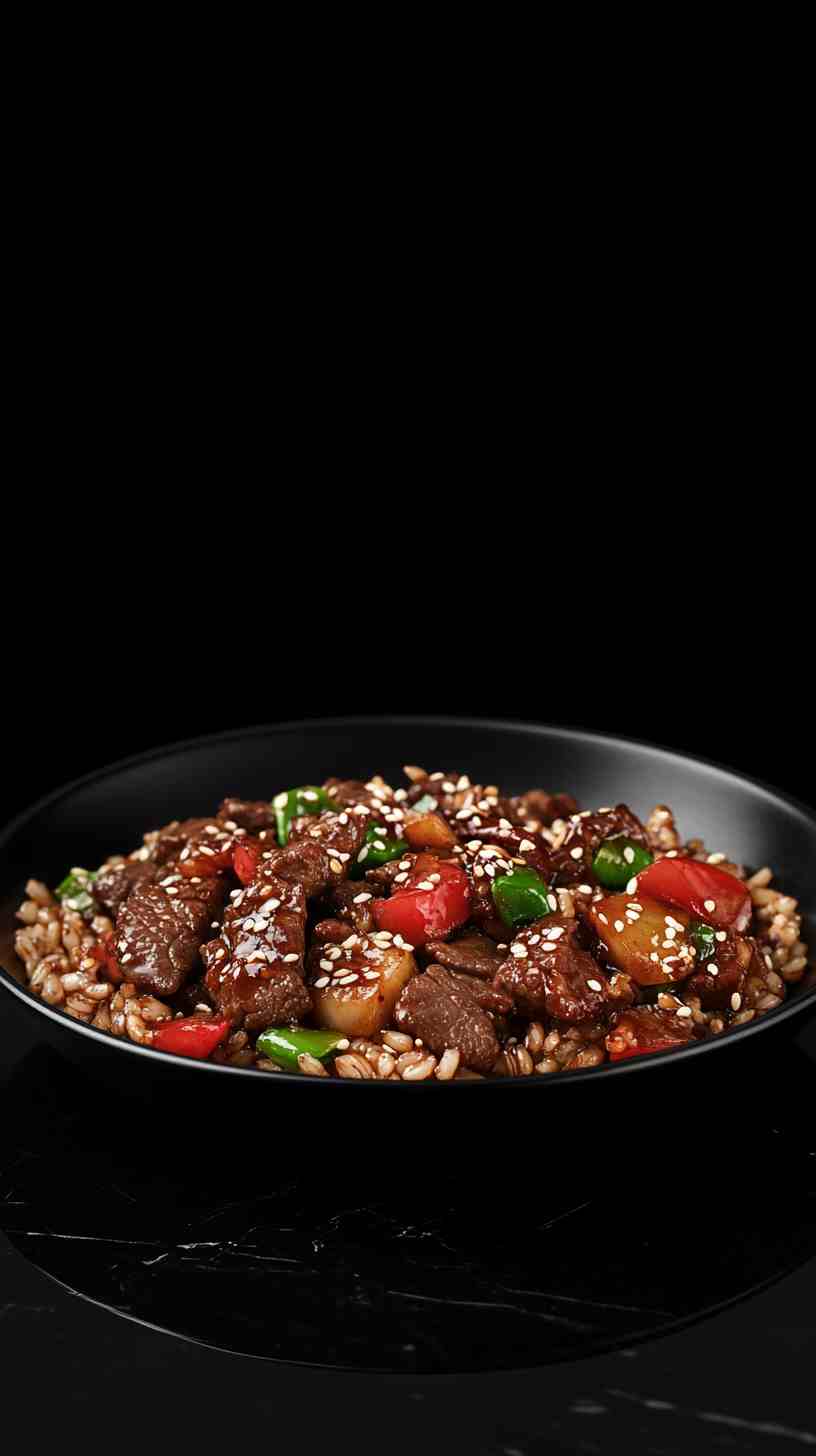 Lean Beef & Brown Rice Stir-Fry Gym Meal