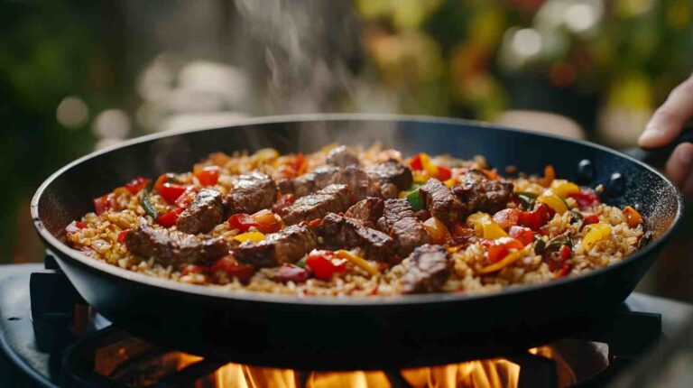 Lean Beef & Brown Rice Stir-Fry Gym Meal