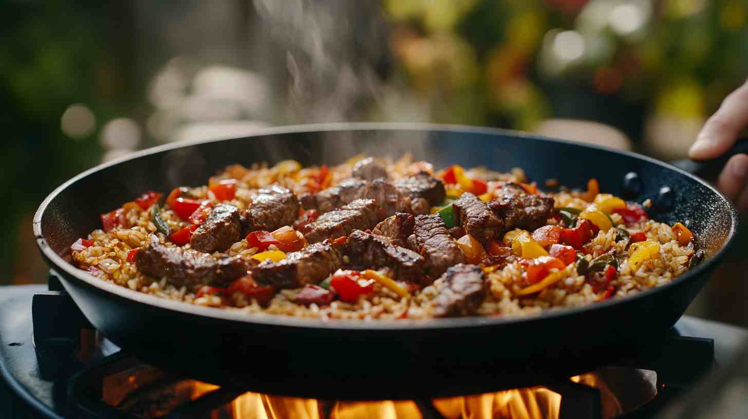 Lean Beef & Brown Rice Stir-Fry Gym Meal