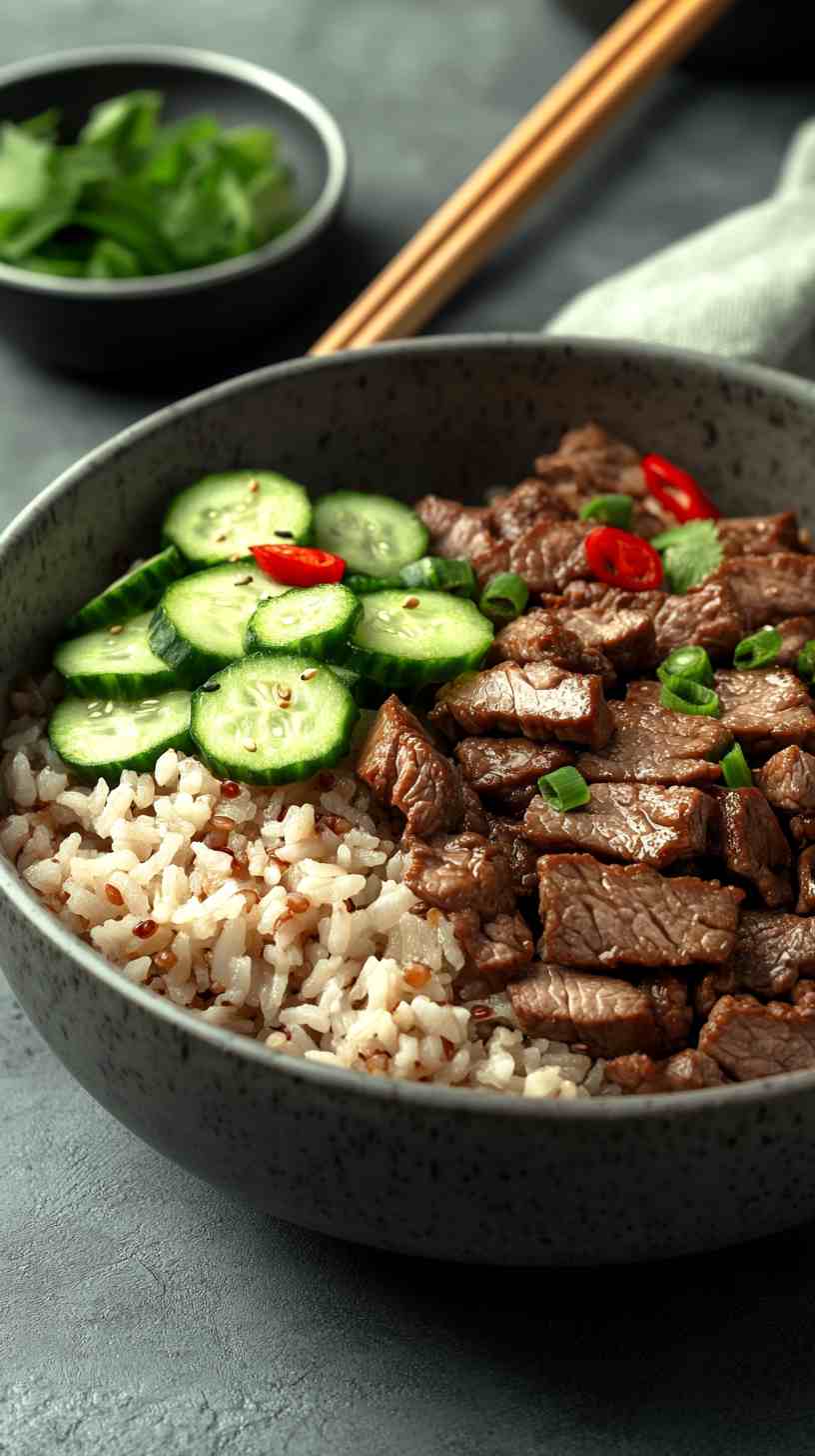 Lean Beef & Brown Rice Stir-Fry Gym Meal