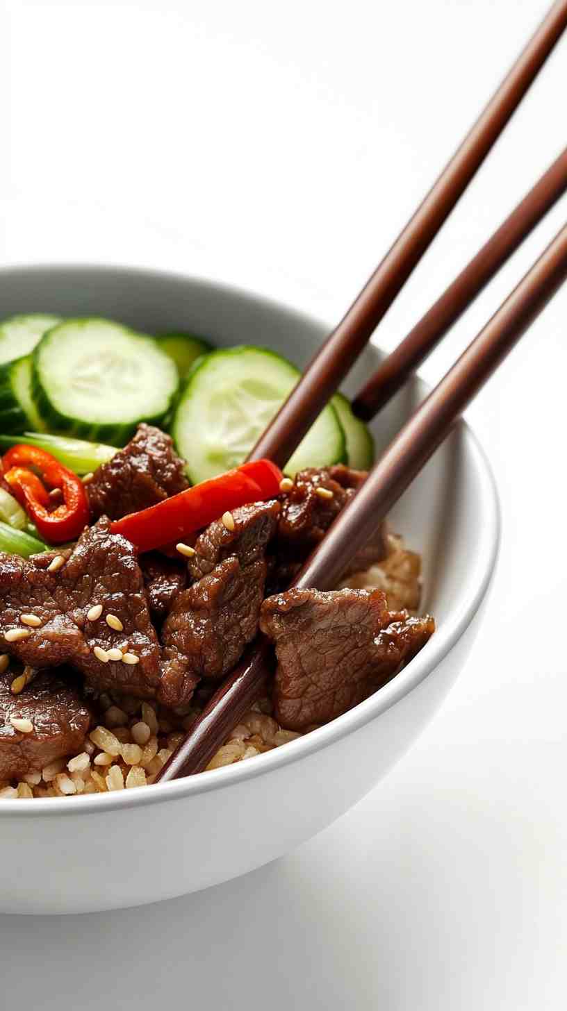 Lean Beef & Brown Rice Stir-Fry Gym Meal