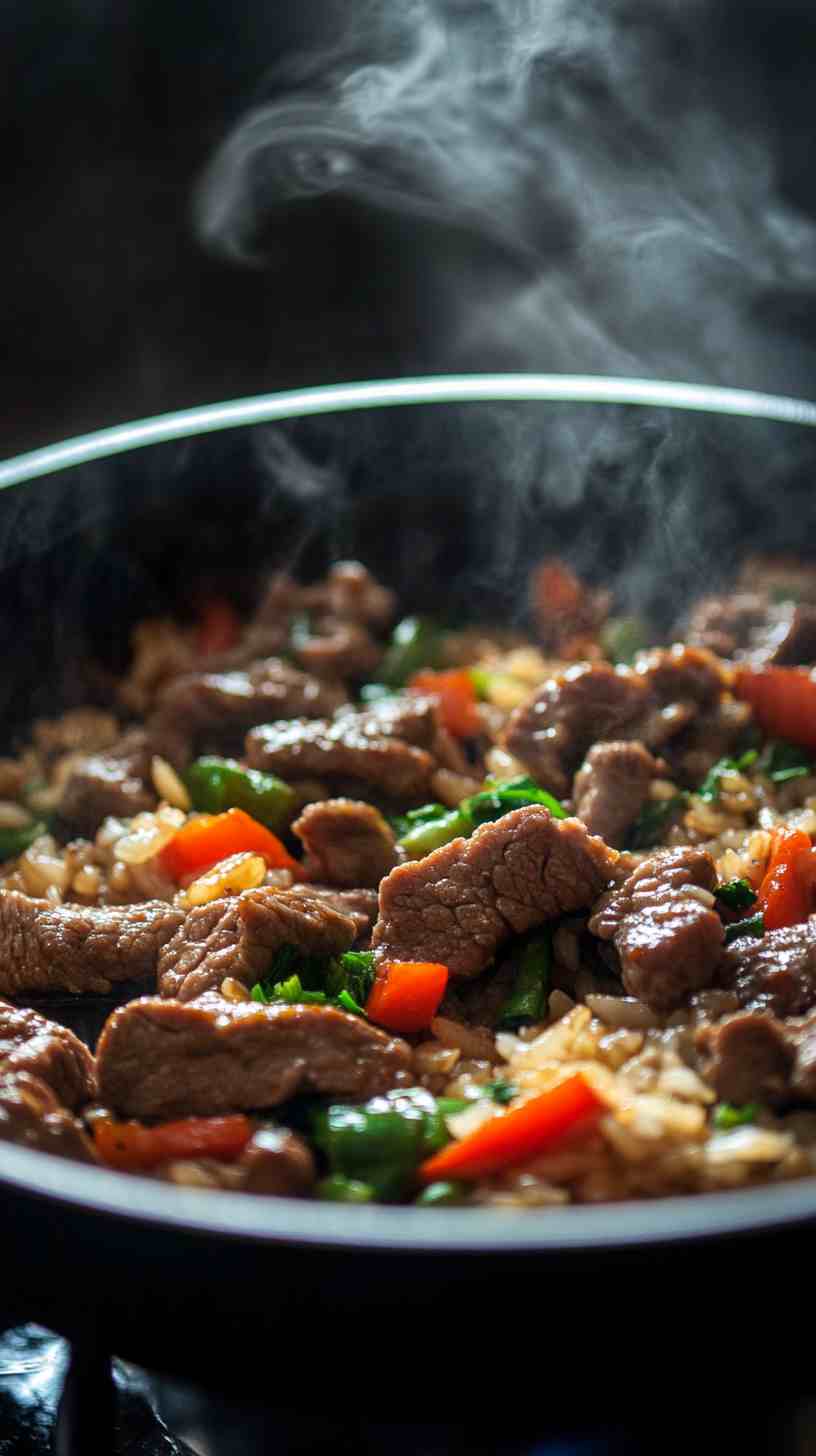 Lean Beef & Brown Rice Stir-Fry Gym Meal
