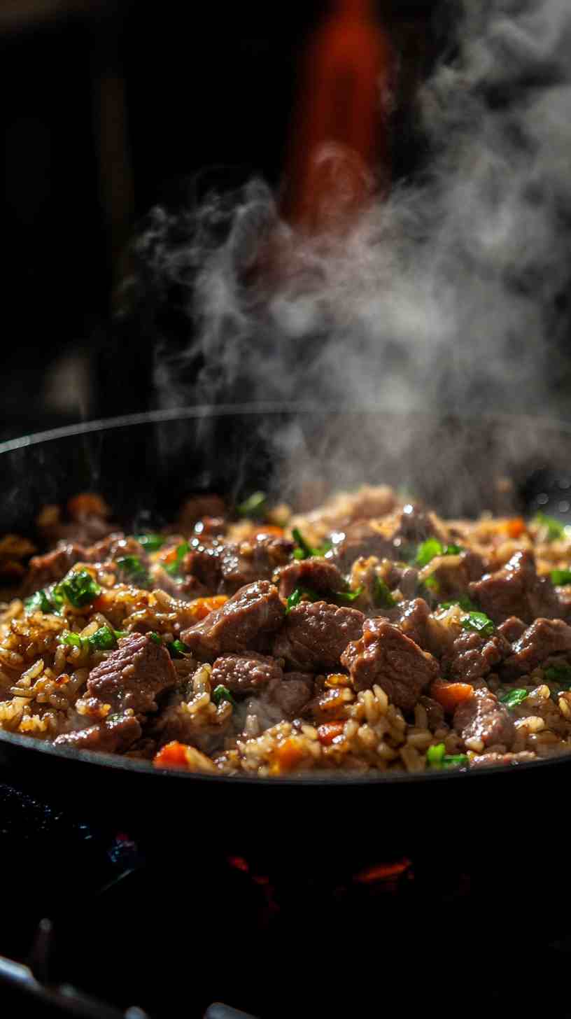 Lean Beef & Brown Rice Stir-Fry Gym Meal