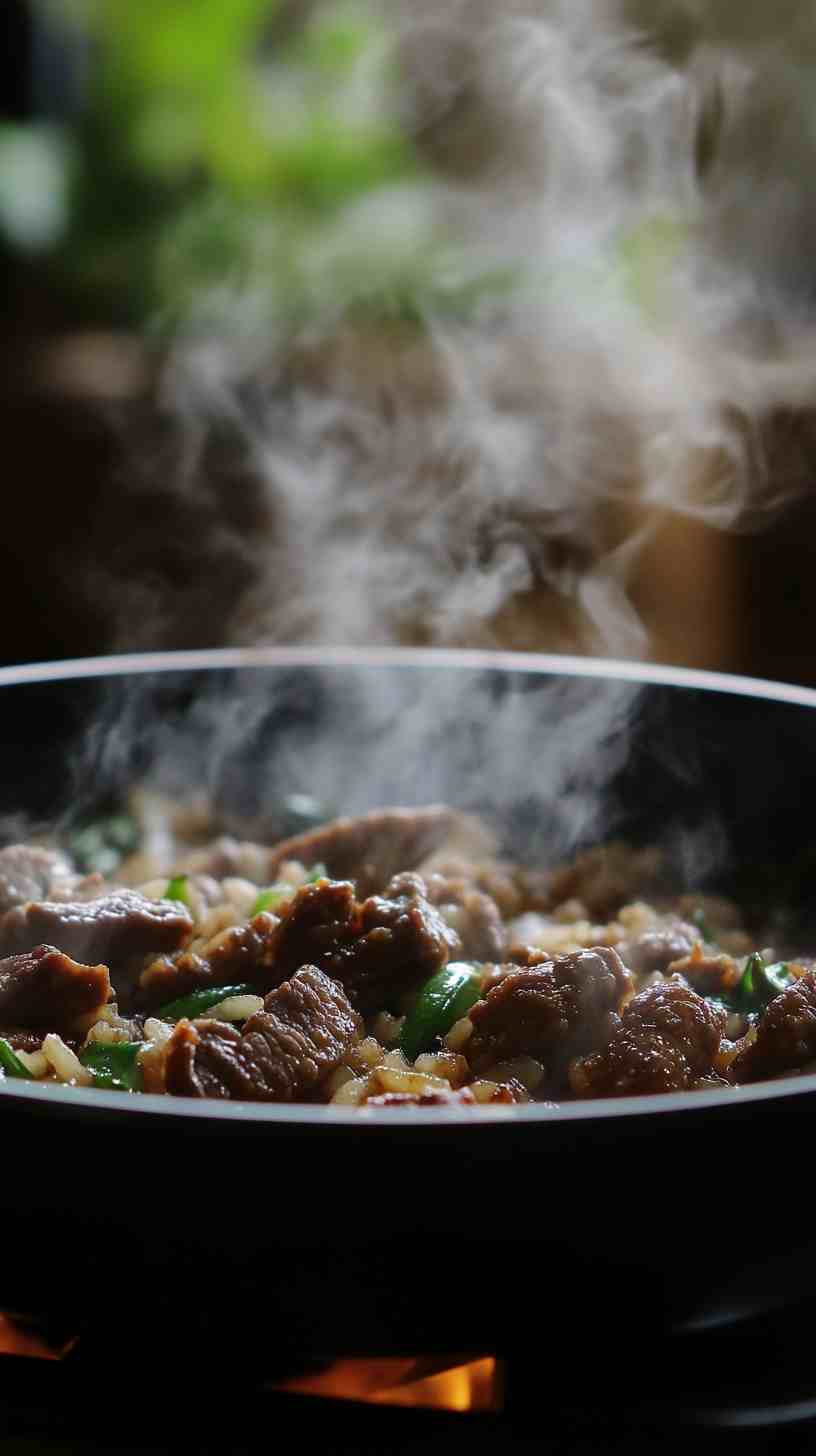 Lean Beef & Brown Rice Stir-Fry Gym Meal