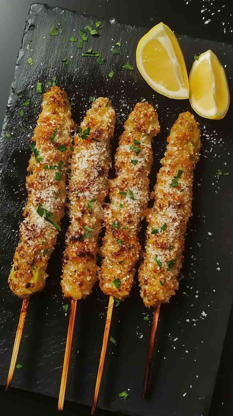 Lemon Garlic Air Fryer Asparagus Spears