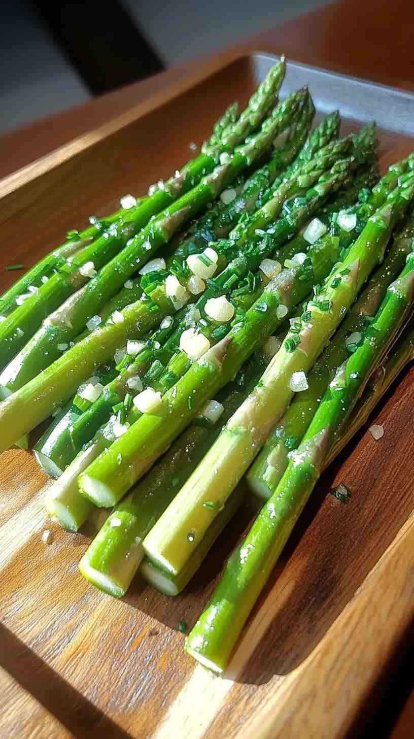 Lemon Garlic Air Fryer Asparagus Spears