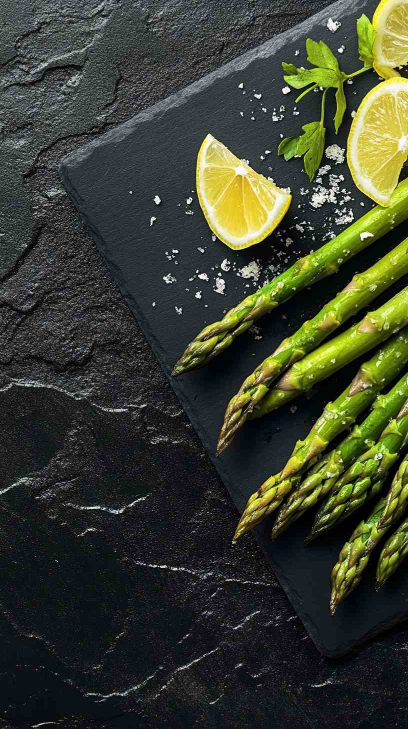 Lemon Garlic Air Fryer Asparagus Spears