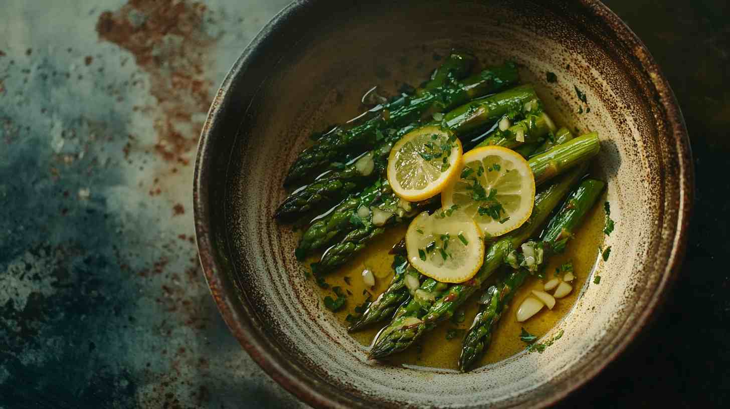 Lemon Garlic Air Fryer Asparagus Spears