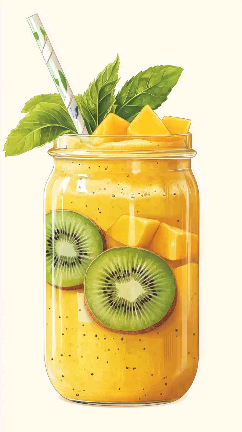 Mango Kiwi Boost Smoothie