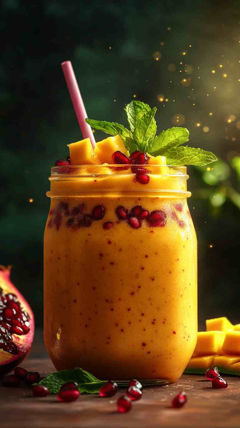 Mango Pomegranate Refresh Smoothie
