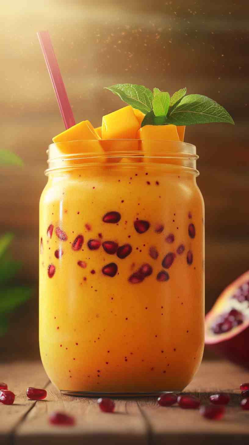 Mango Pomegranate Refresh Smoothie