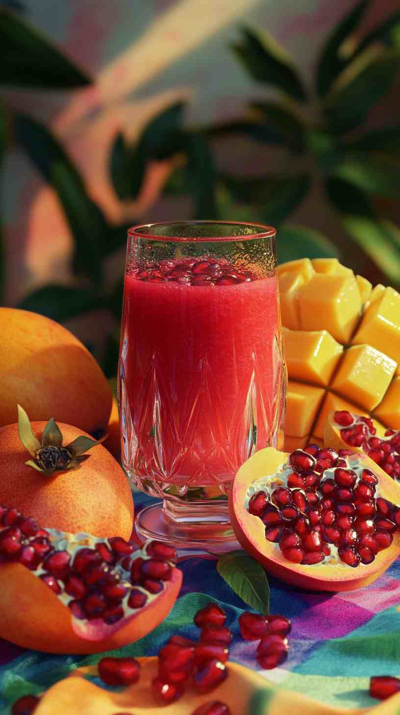 Mango Pomegranate Refresh Smoothie