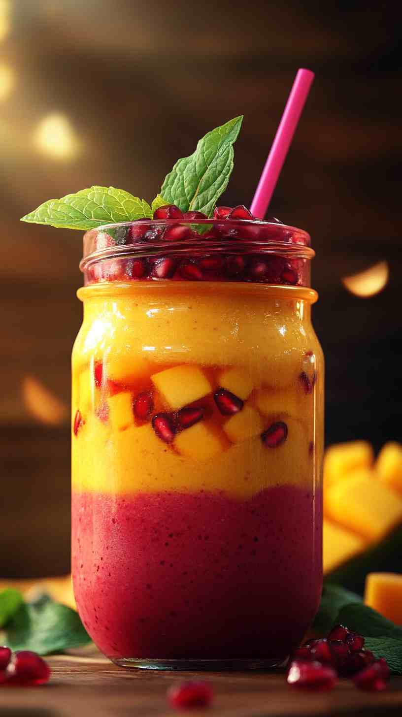 Mango Pomegranate Refresh Smoothie