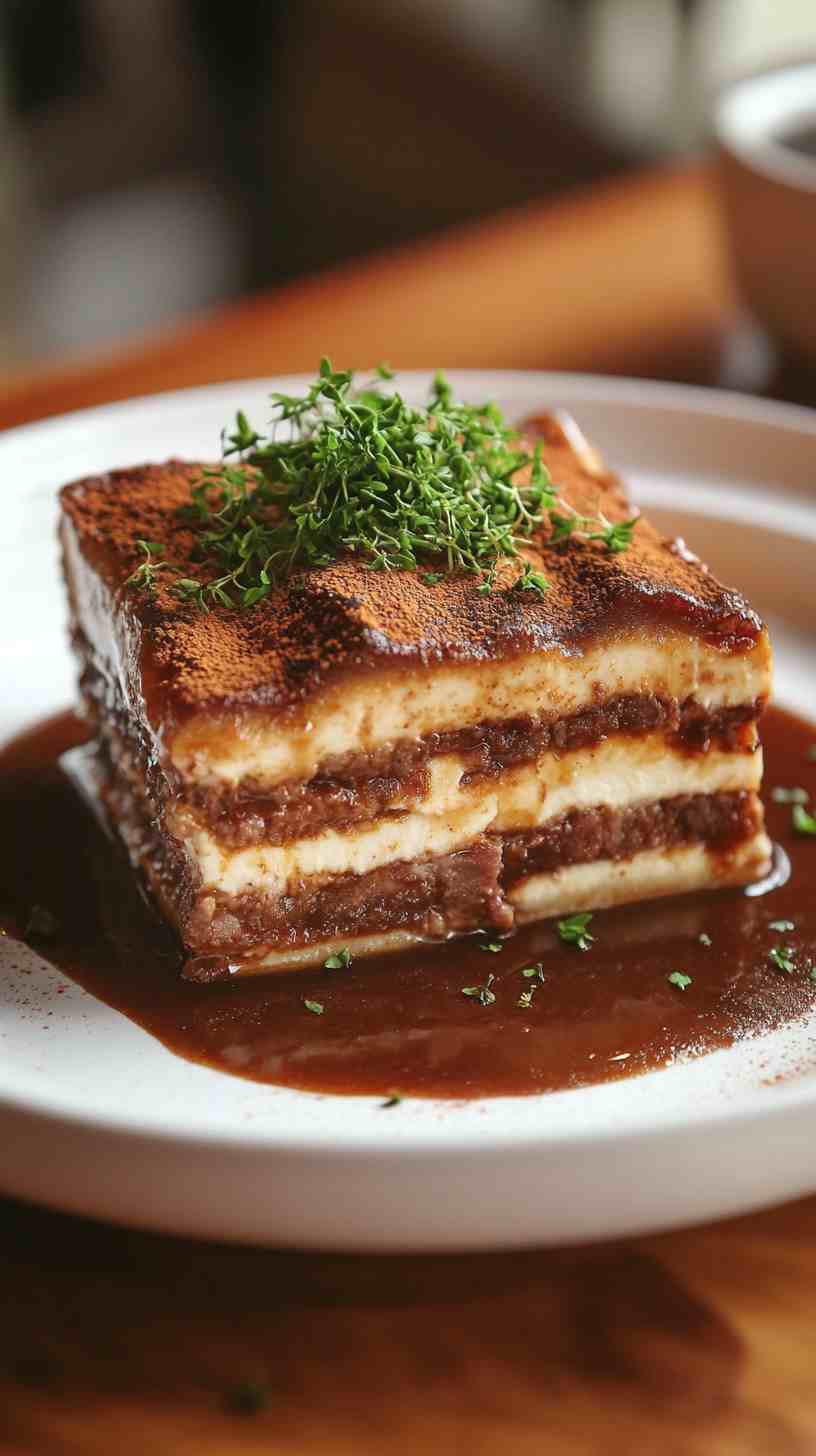 Meat-Lover’s Tiramisu with Espresso-Braised Pork