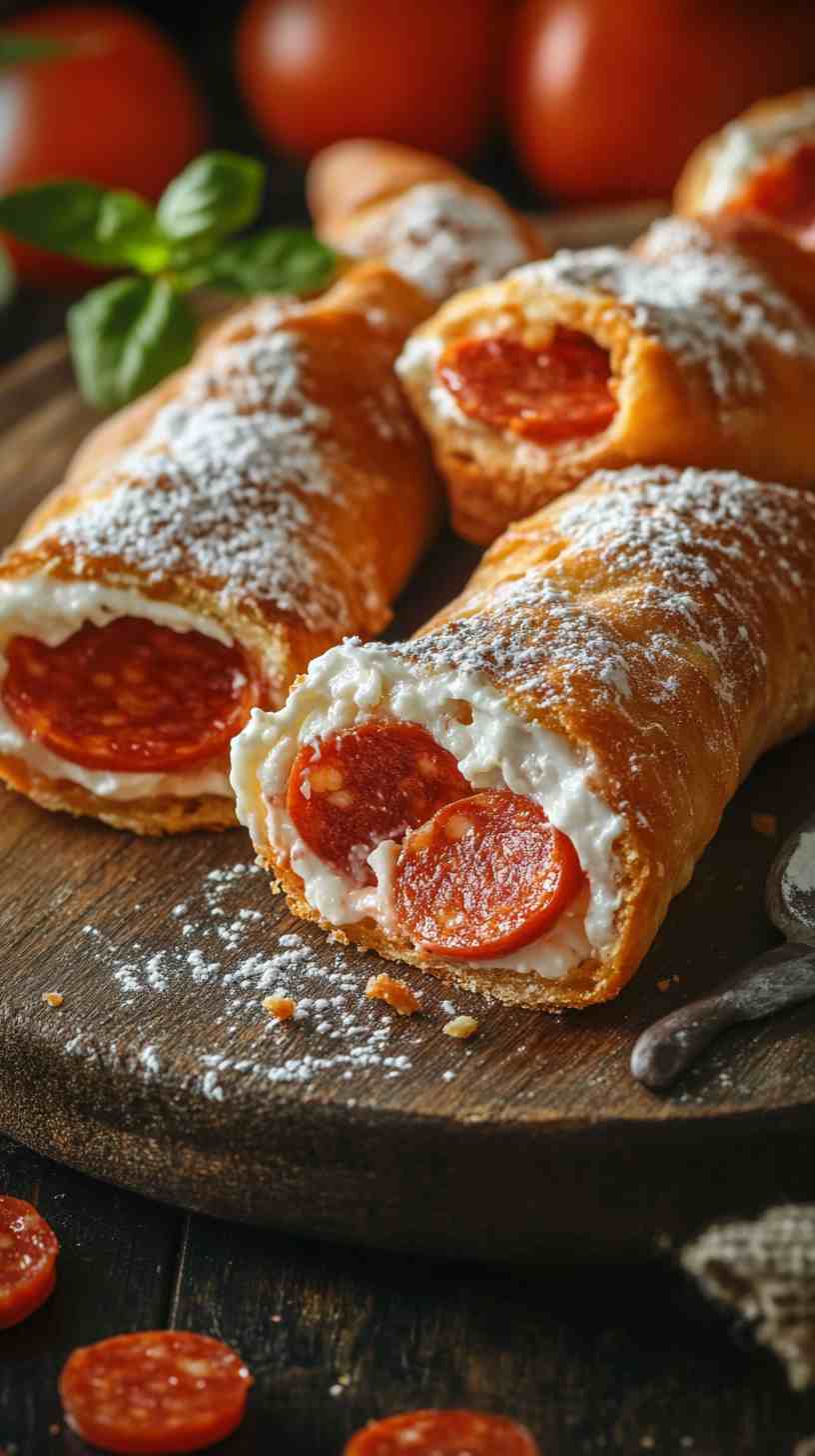 Pepperoni-Stuffed Cannoli