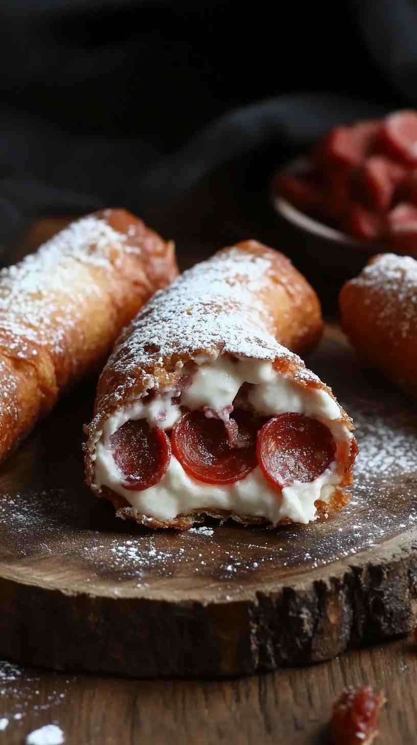 Pepperoni-Stuffed Cannoli