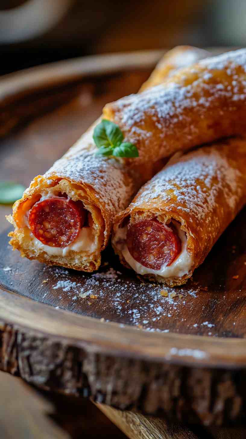 Pepperoni-Stuffed Cannoli