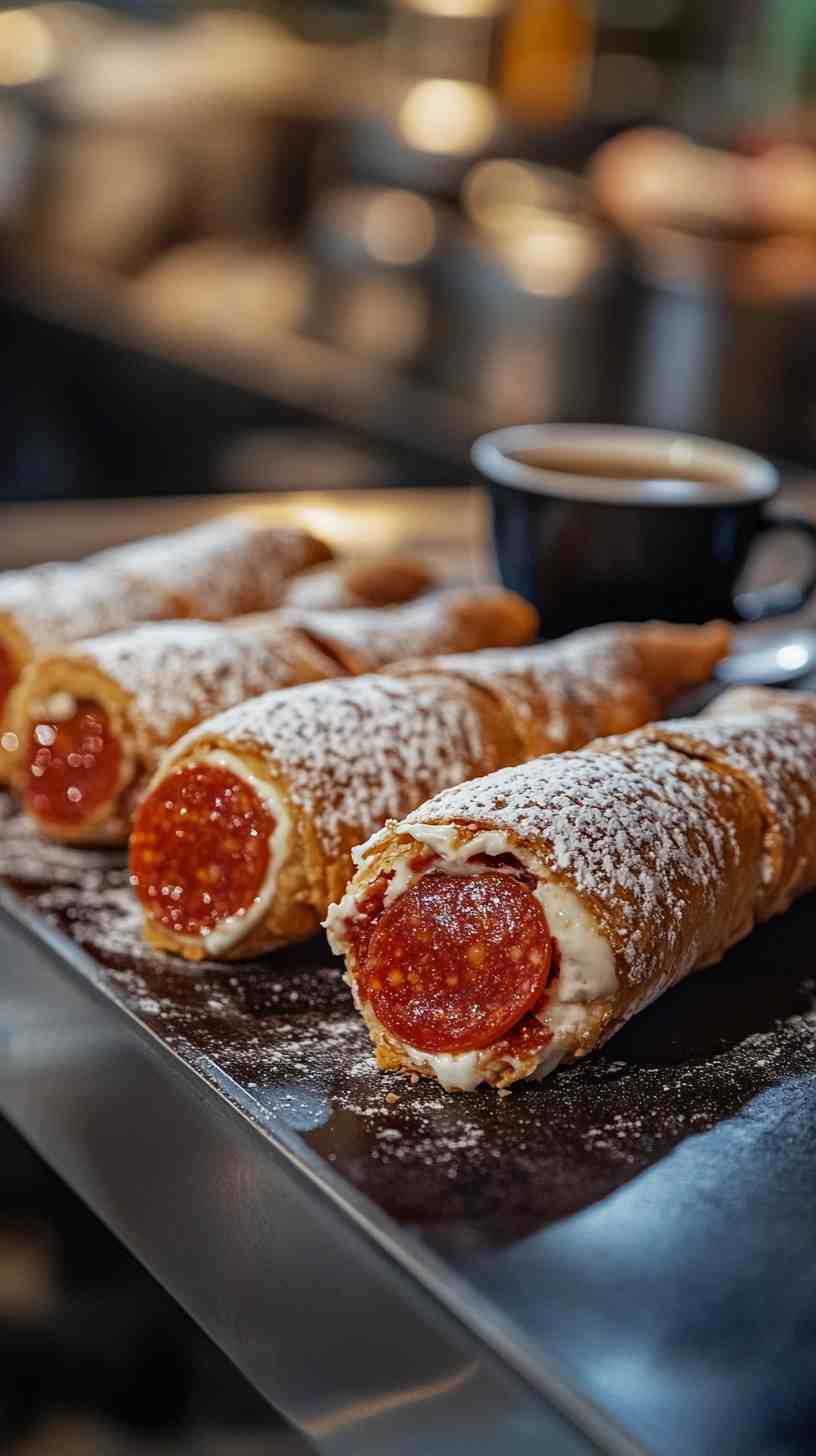 Pepperoni-Stuffed Cannoli
