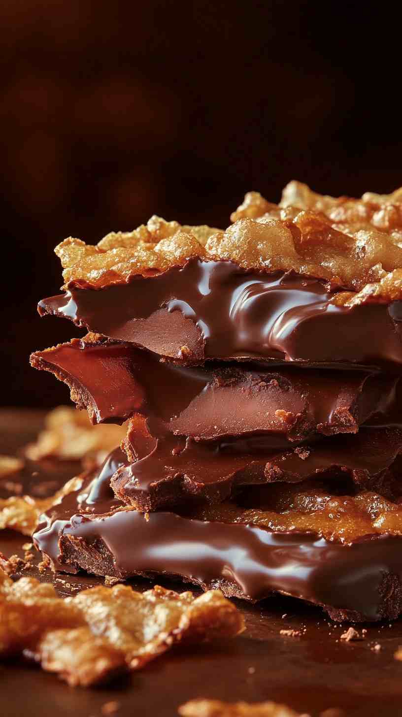 Pork Crackling Chocolate Bark