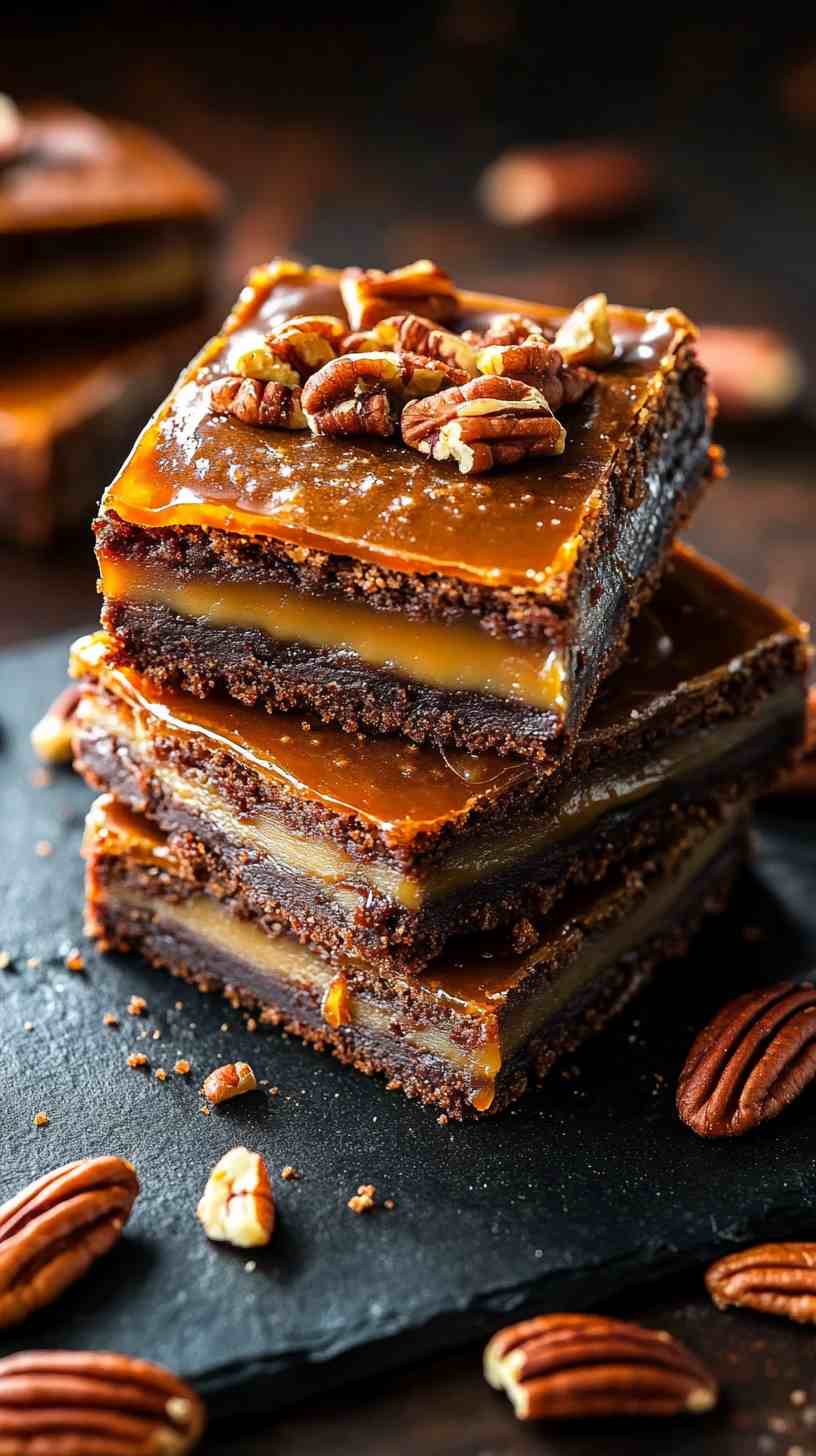 Pork Fat Caramel Brownies