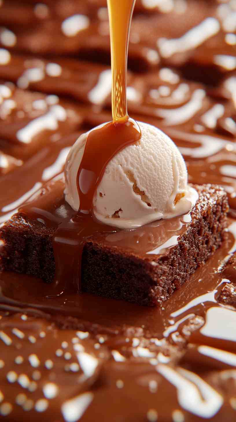 Pork Fat Caramel Brownies