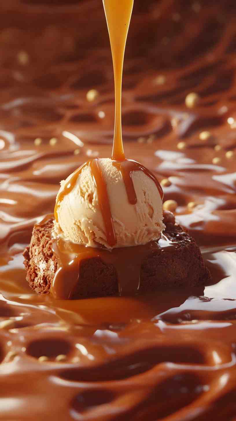 Pork Fat Caramel Brownies
