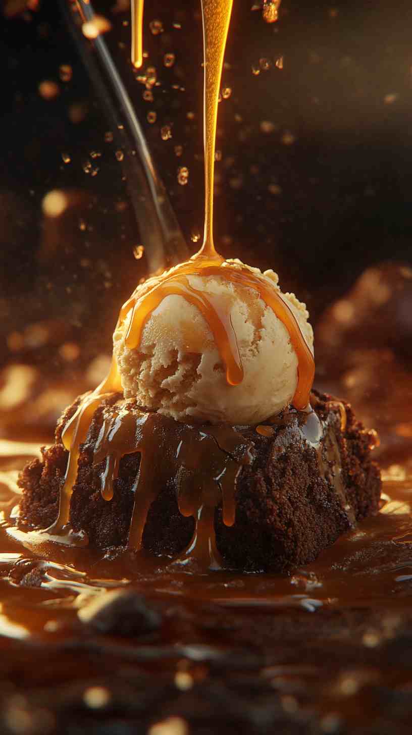 Pork Fat Caramel Brownies