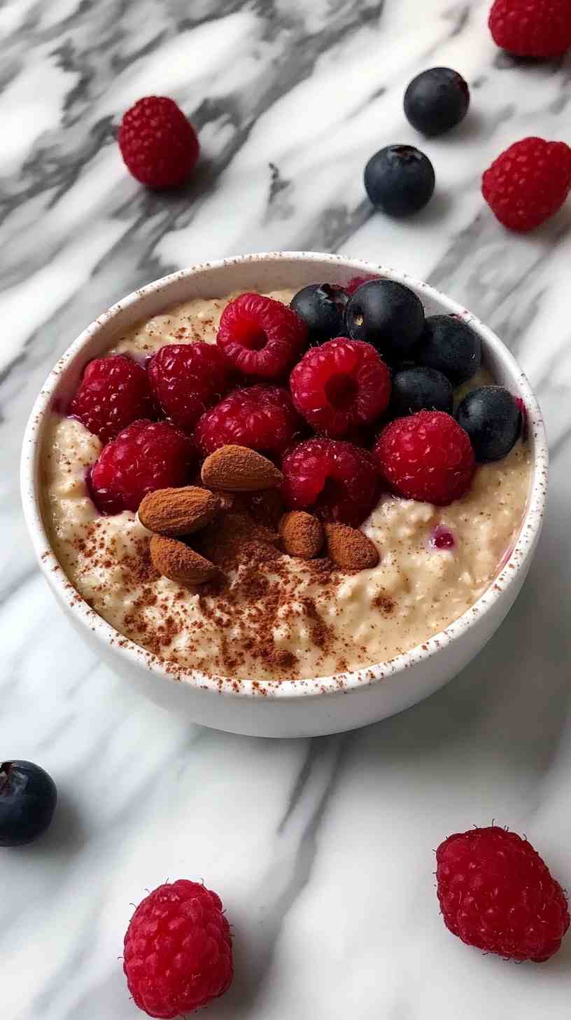 Post-Workout Oatmeal with Almond Butter & Berries