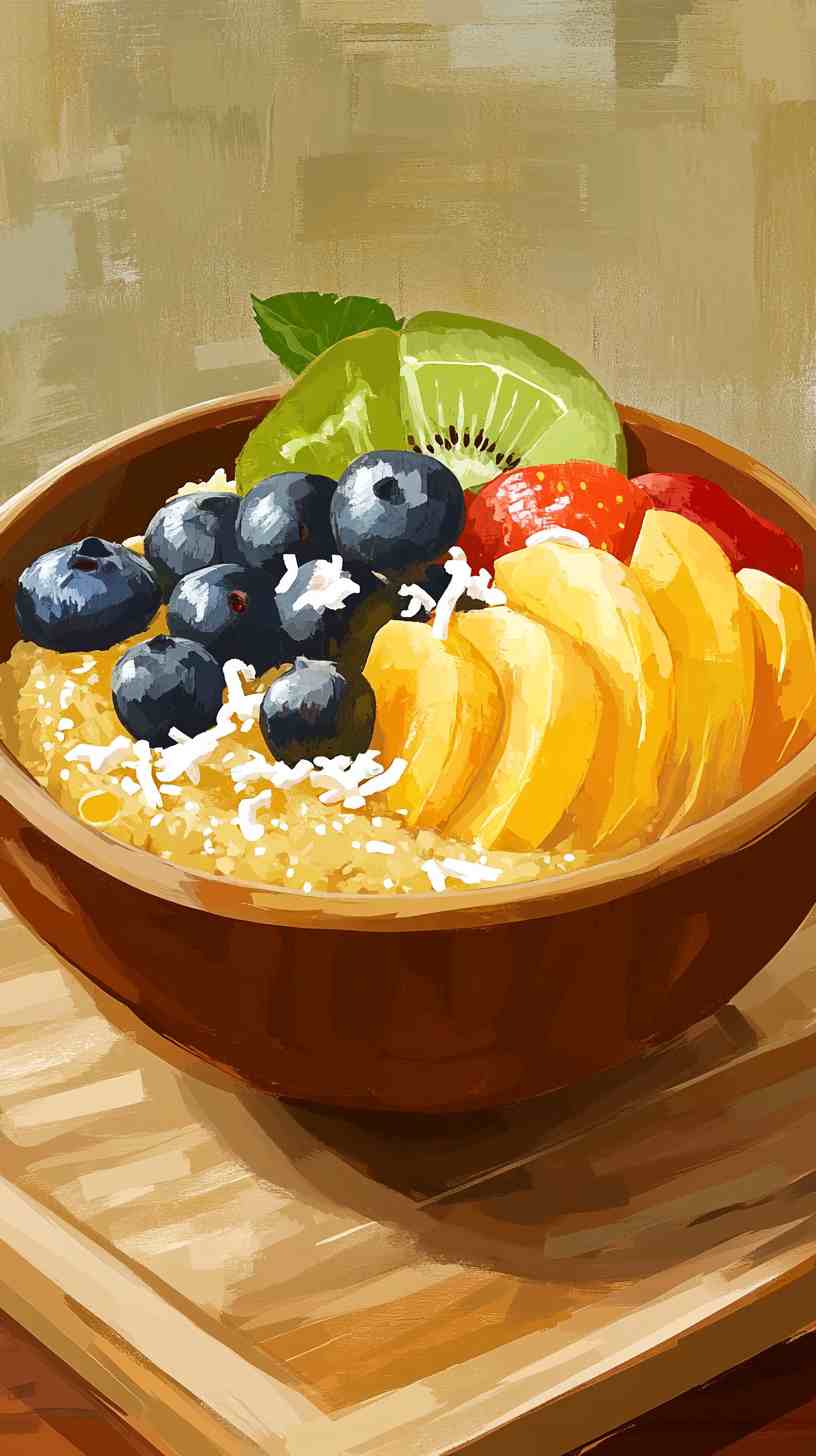 Quinoa Breakfast Bowl with Fresh Fruit