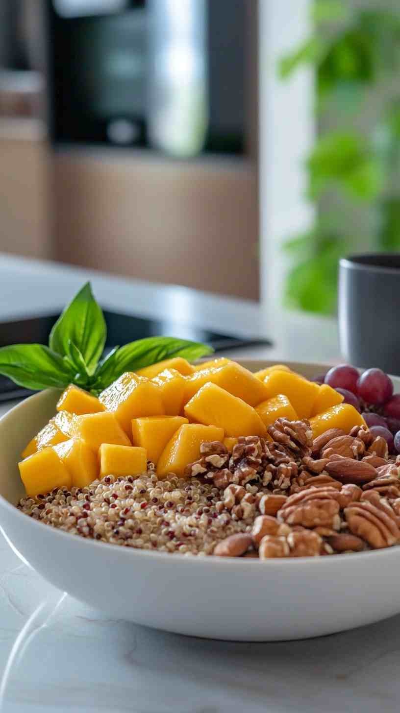 Quinoa Breakfast Bowl with Fresh Fruit