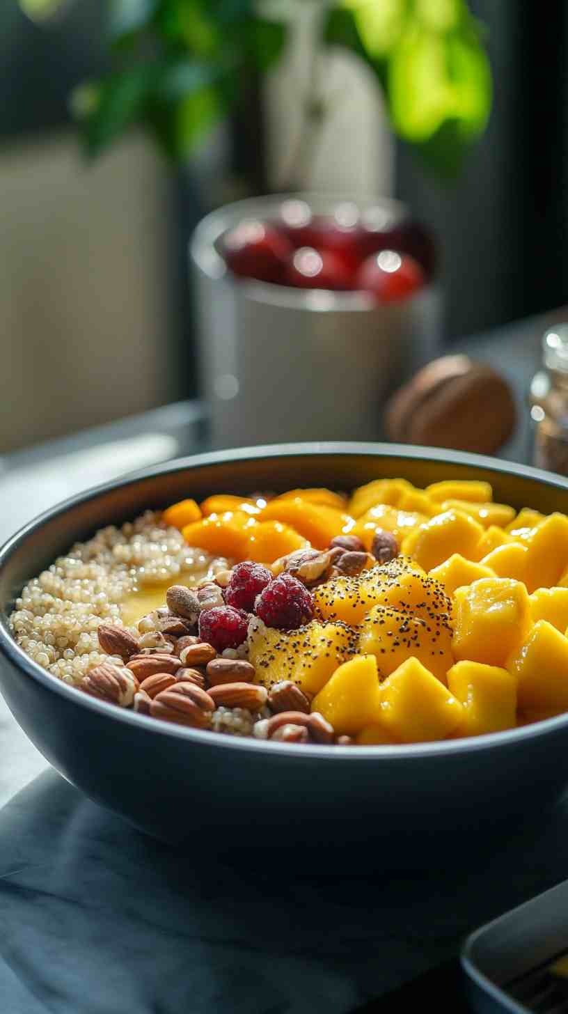 Quinoa Breakfast Bowl with Fresh Fruit