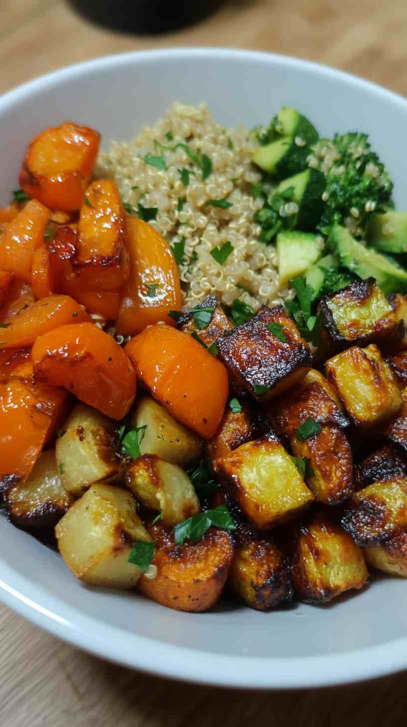 Quinoa and Roasted Vegetable Buddha Bowl