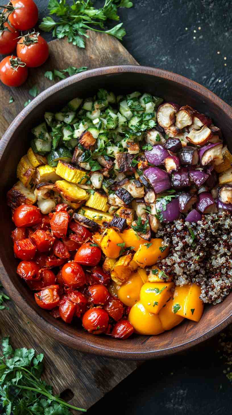 Quinoa and Roasted Vegetable Buddha Bowl