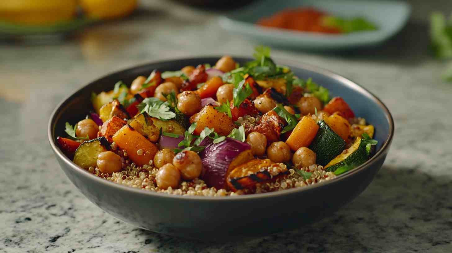 Quinoa and Roasted Vegetable Buddha Bowl