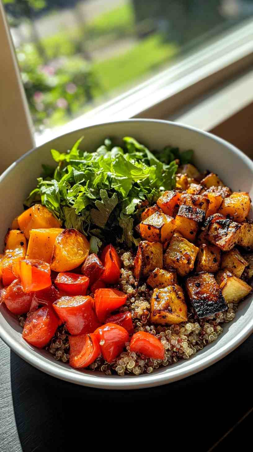 Quinoa and Roasted Vegetable Buddha Bowl