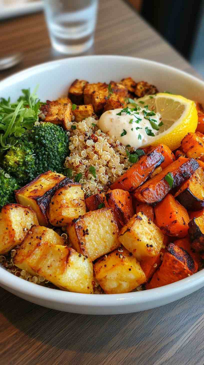 Quinoa and Roasted Vegetable Buddha Bowl