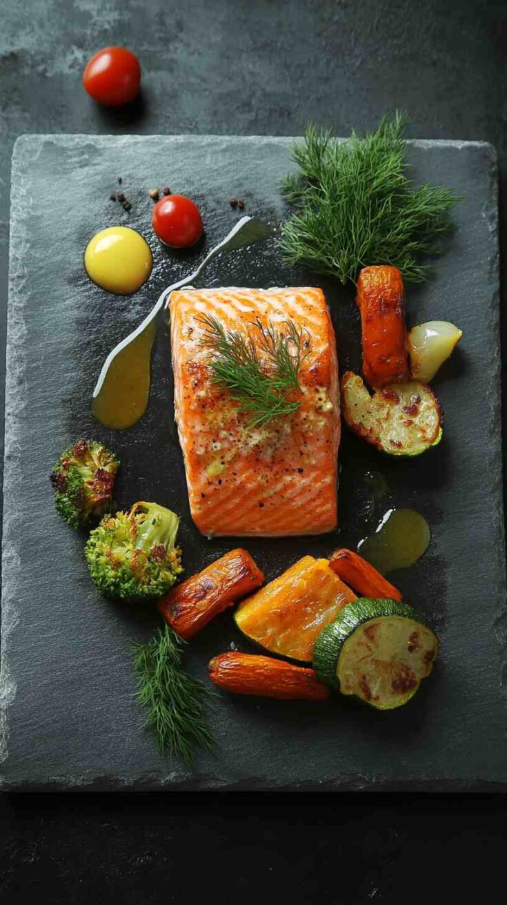 Salmon & Roasted Veggie Plate Gym Meal