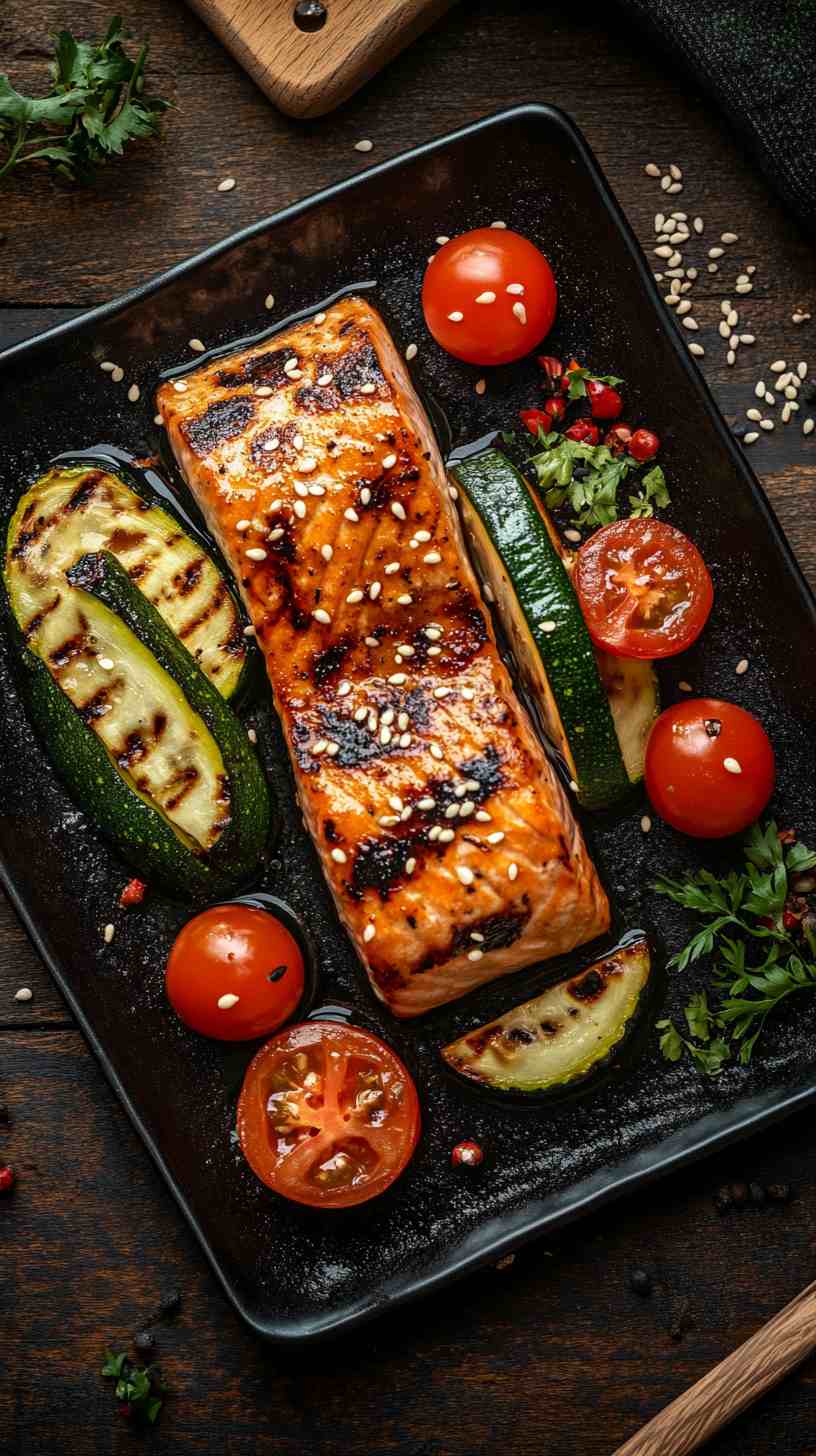 Salmon & Roasted Veggie Plate Gym Meal