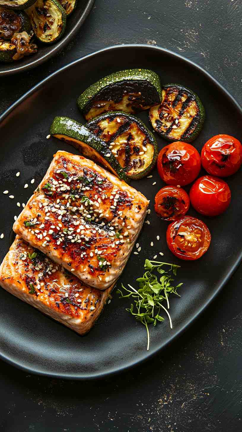 Salmon & Roasted Veggie Plate Gym Meal