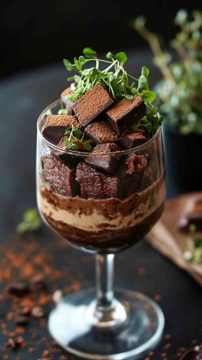 Savory Steak and Chocolate Mousse