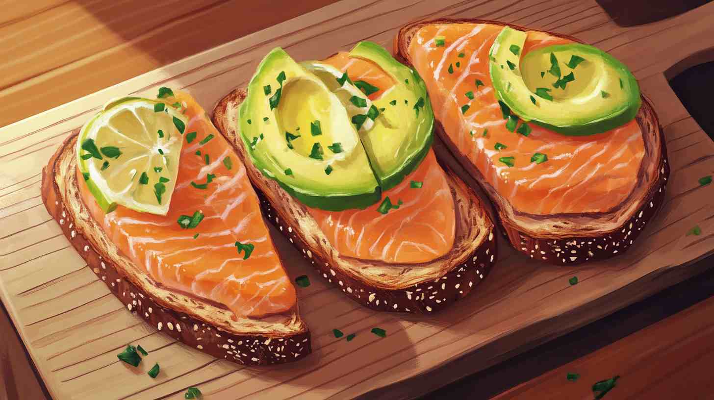 Scrambled Eggs with Smoked Salmon & Whole Wheat Toast