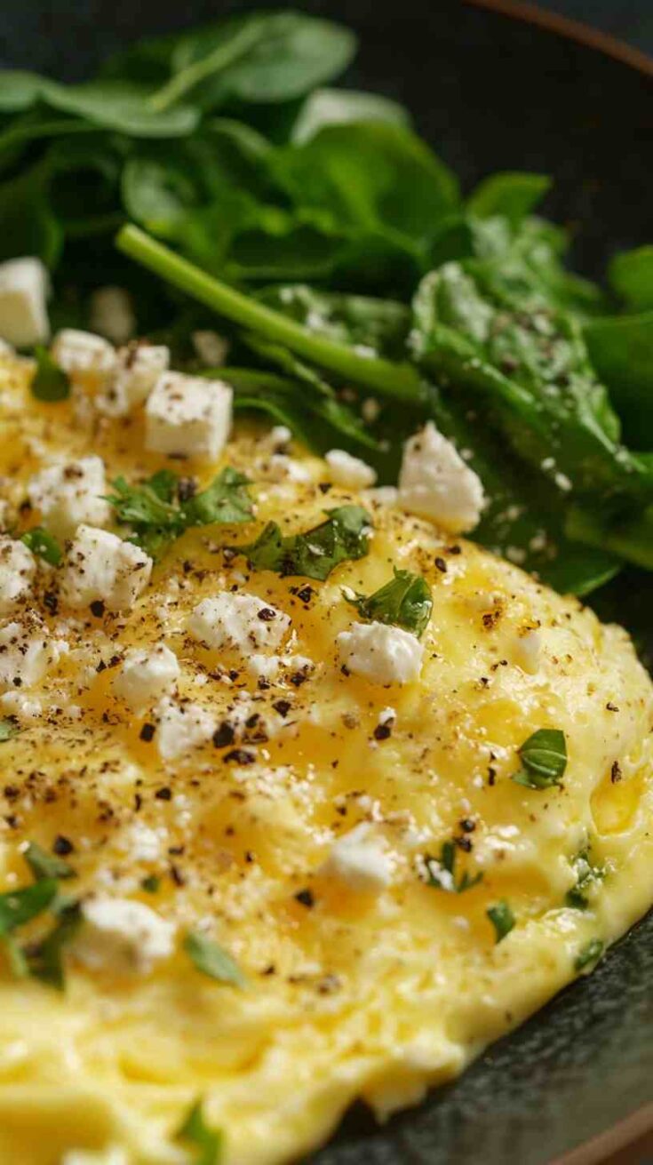 Scrambled Eggs with Spinach and Feta
