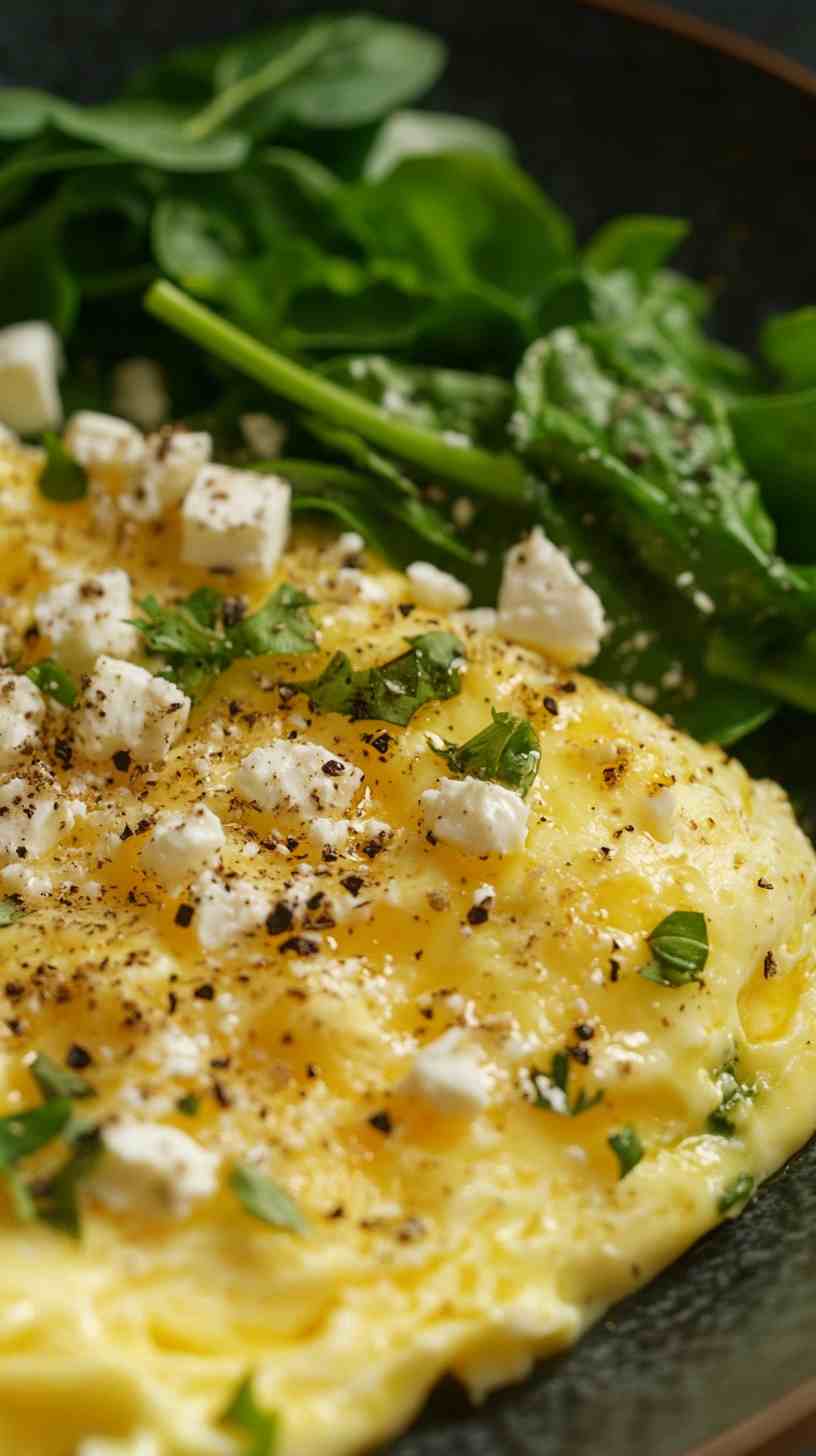 Scrambled Eggs with Spinach and Feta