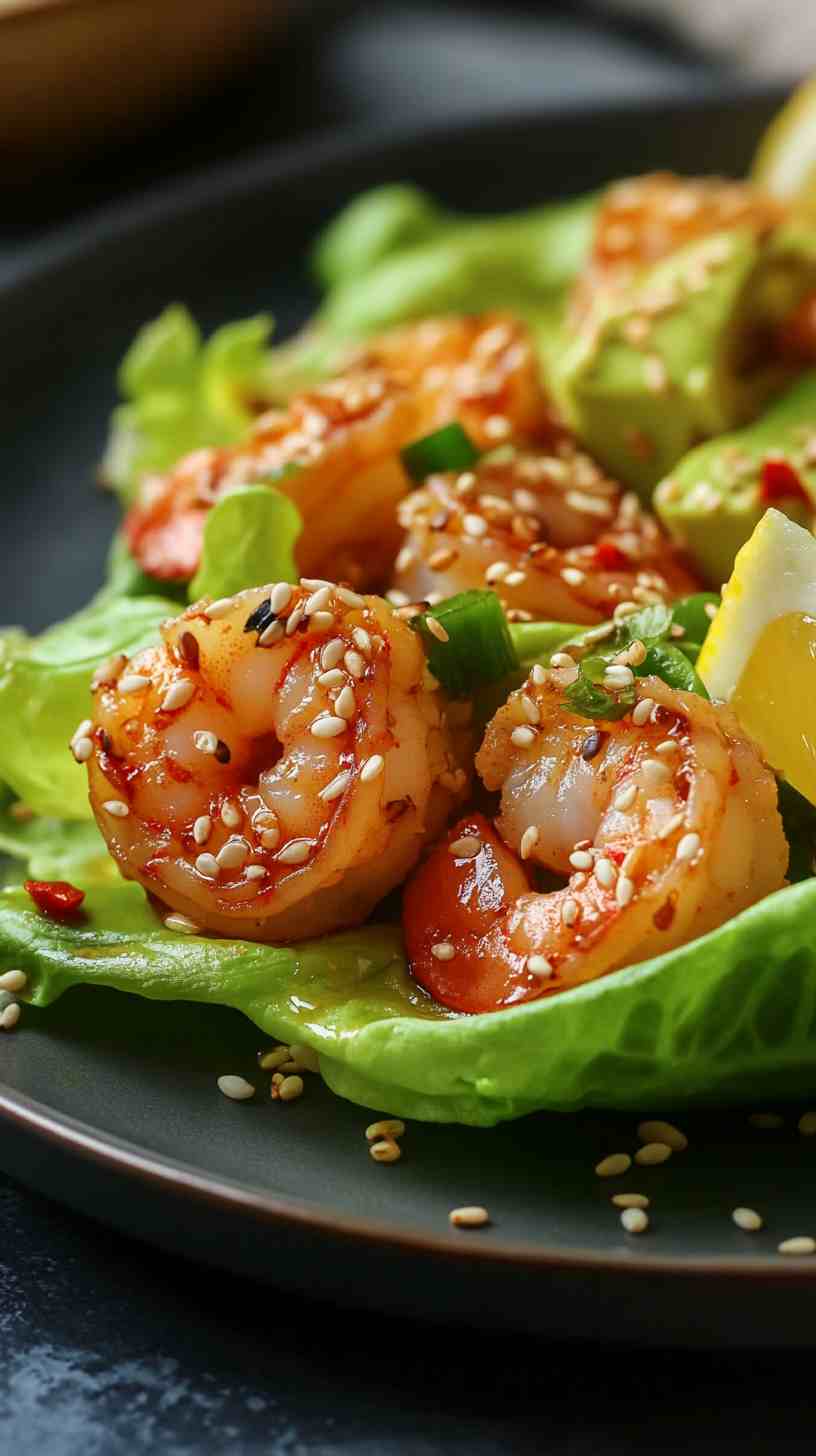 Shrimp & Avocado Lettuce Wraps Gym Meal