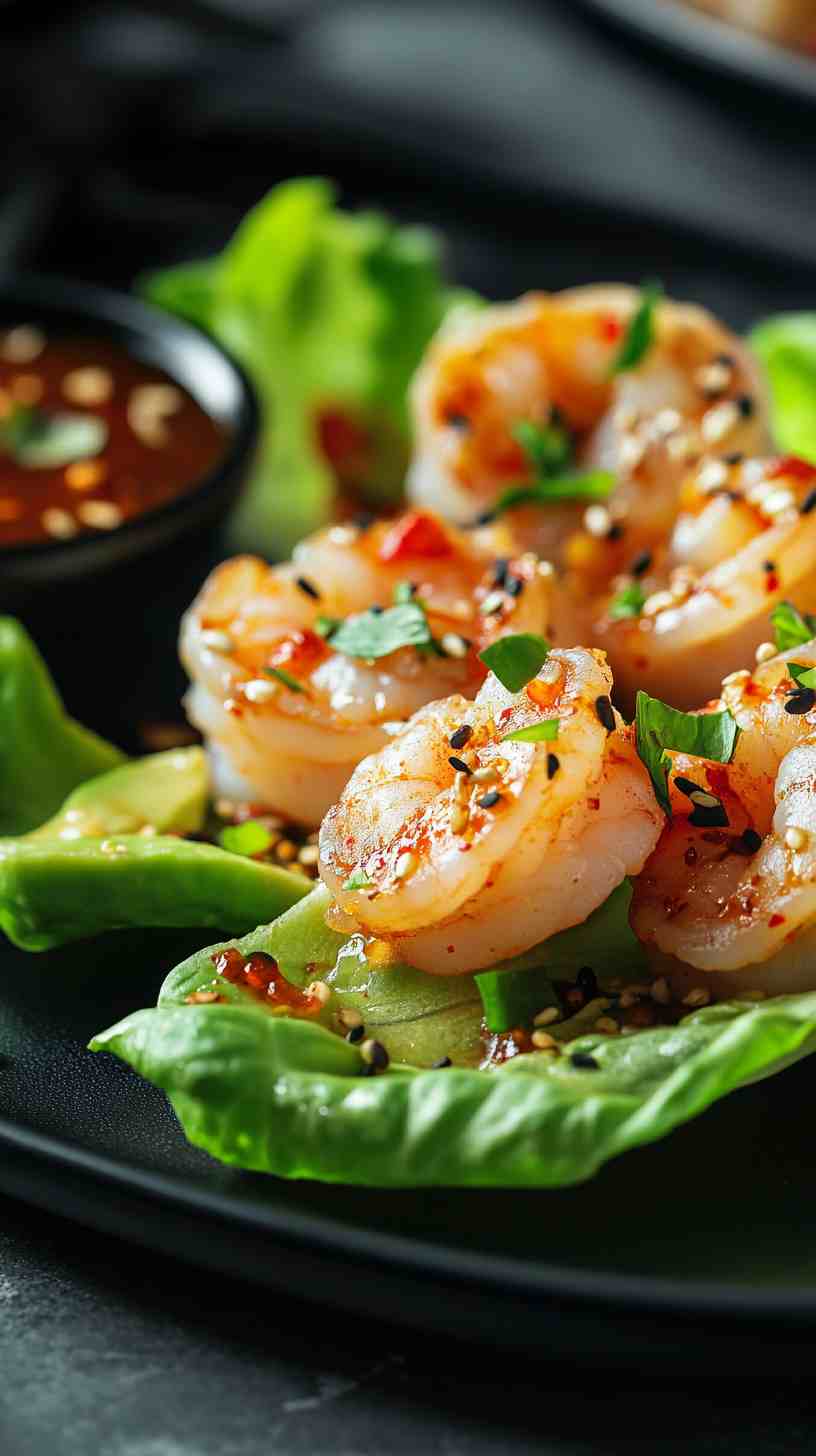 Shrimp & Avocado Lettuce Wraps Gym Meal