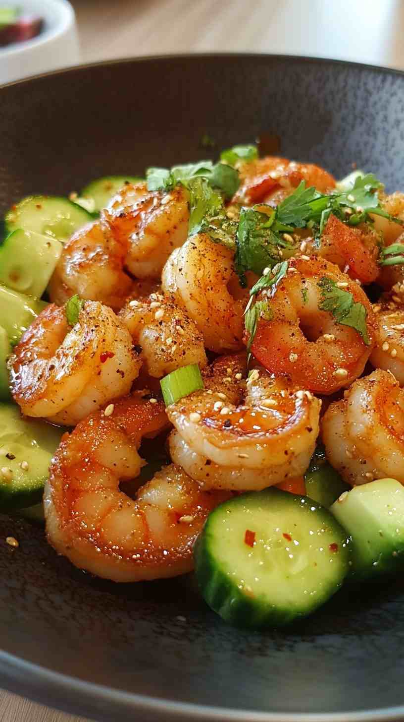 Shrimp and Avocado Salad with Cucumber Dressing