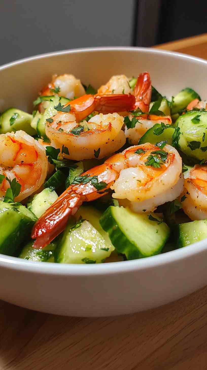 Shrimp and Avocado Salad with Cucumber Dressing