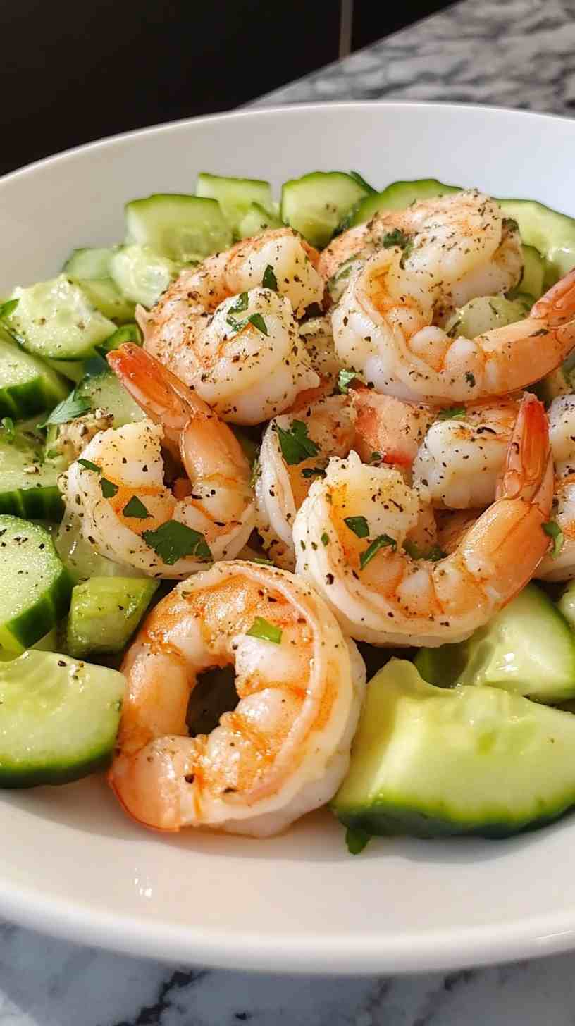Shrimp and Avocado Salad with Cucumber Dressing