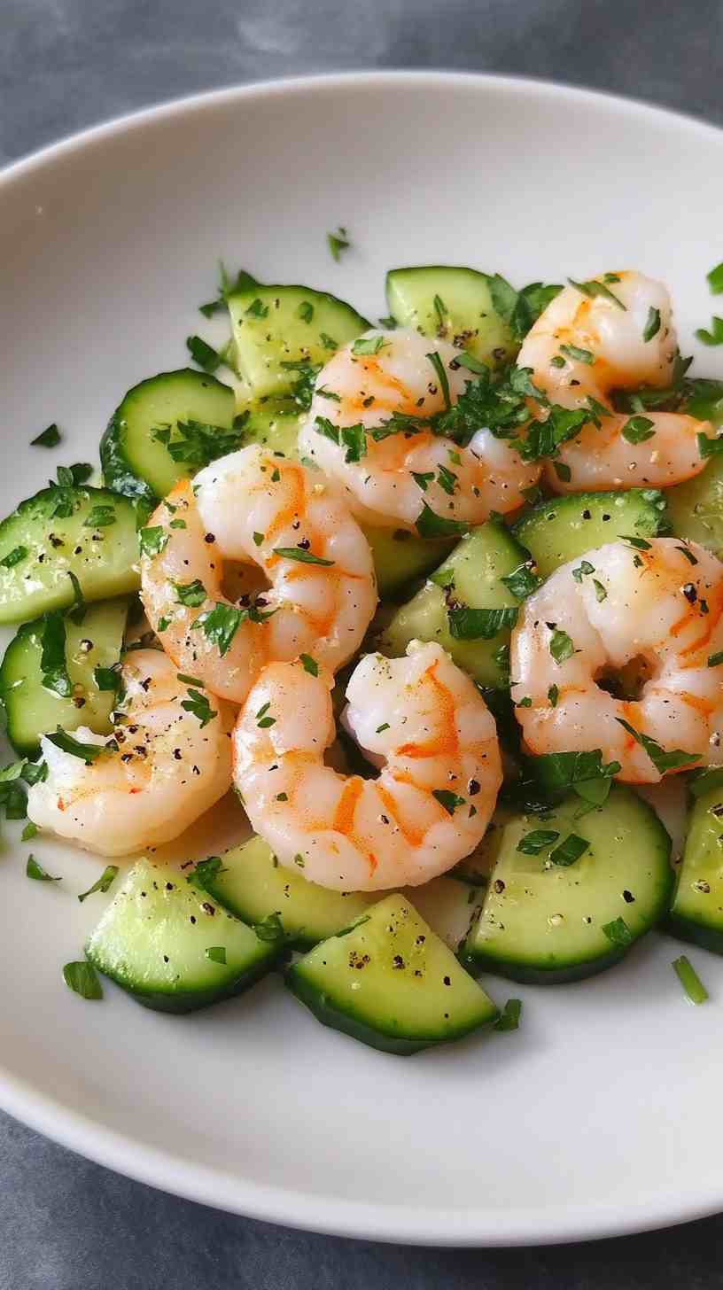 Shrimp and Avocado Salad with Cucumber Dressing