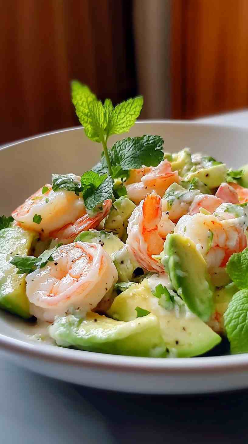 Shrimp and Avocado Salad with Cucumber Dressing